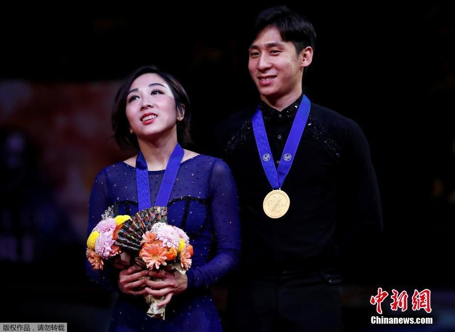 資料圖：隋文靜/韓聰奪冠。