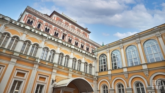  △當(dāng)?shù)貢r(shí)間3月21日，莫斯科，克里姆林宮。（總臺(tái)央廣記者潘毅拍攝）