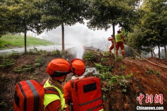 演練現(xiàn)場。瀘州消防供圖