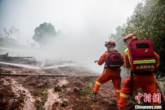 演練現(xiàn)場。瀘州消防供圖