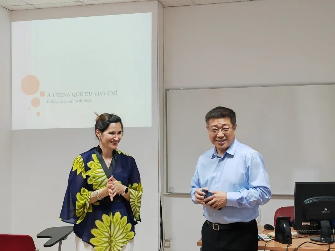 里斯本大學孔子學院組織漢語角活動。 圖片來源：里斯本大學孔子學院公眾號