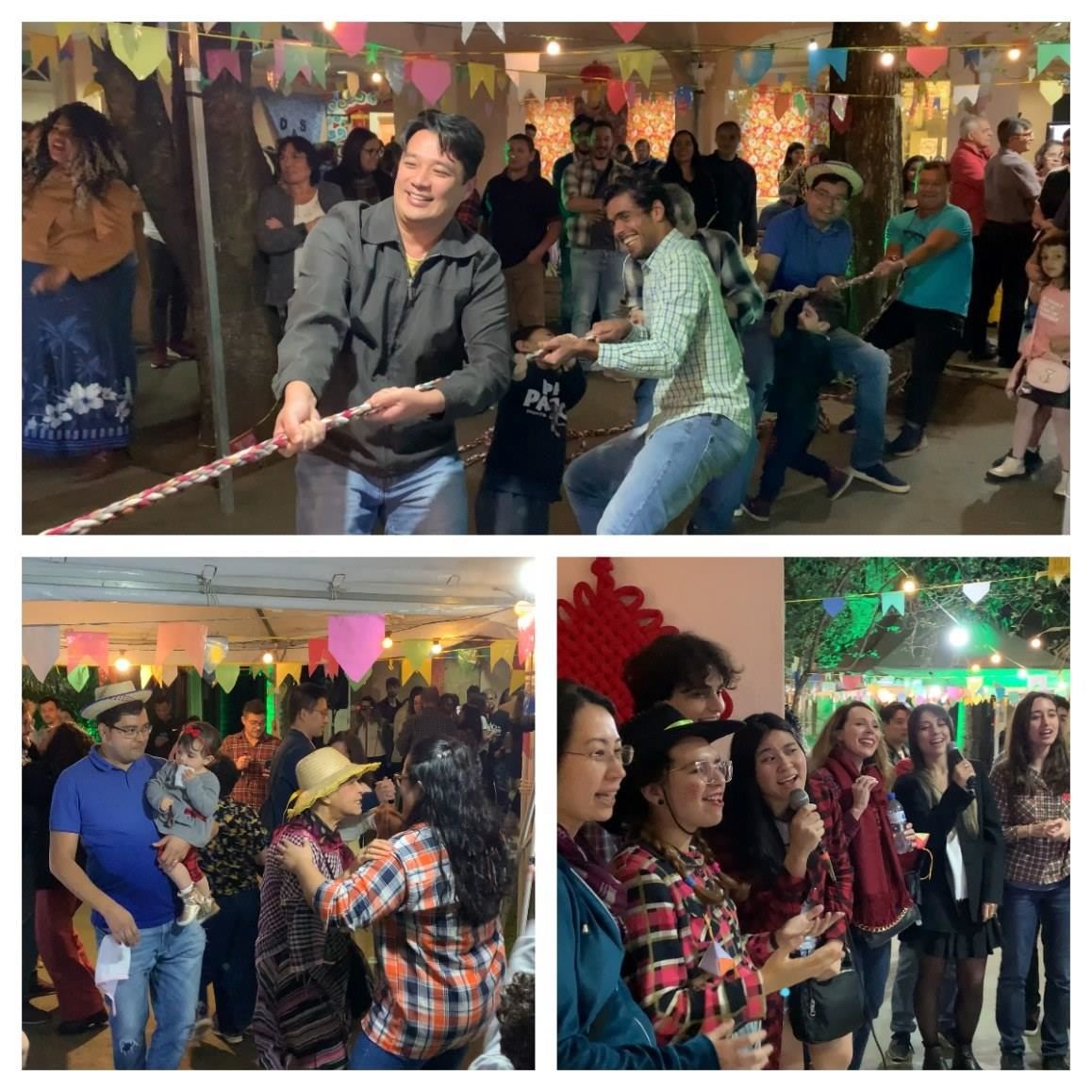 參與者在活動中體驗巴西豐收節(jié)文化元素。（圣保羅州立大學(xué)孔子學(xué)院供圖）