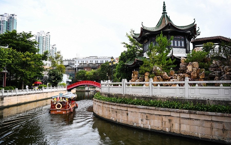 2022年7月19日拍攝的廣州永慶坊一角。新華社記者 鄧華 攝