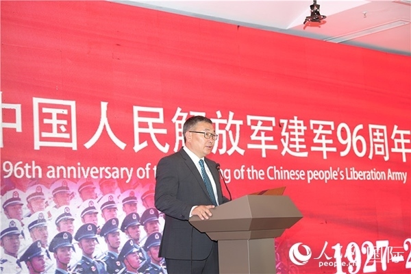 蒙古國國防部副部長瑪格奈致辭。人民網(wǎng)記者 霍文攝J