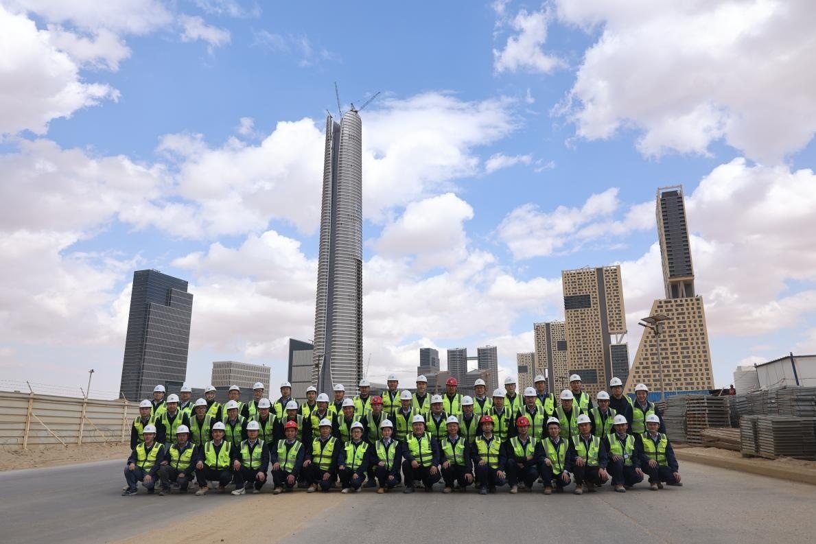 埃及新首都CBD標志塔項目青年工程師團隊。 受訪者供圖