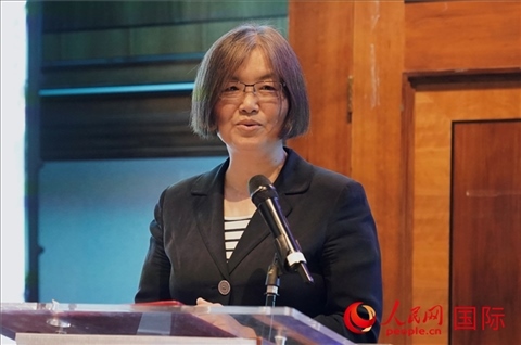 薛伶致辭。人民網(wǎng) 郭錦標(biāo)攝