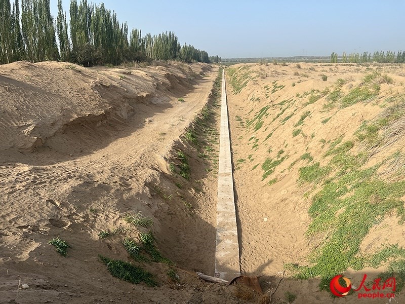 斗渠改造后，大大提高了輸水效率。人民網(wǎng)記者 常雪梅攝