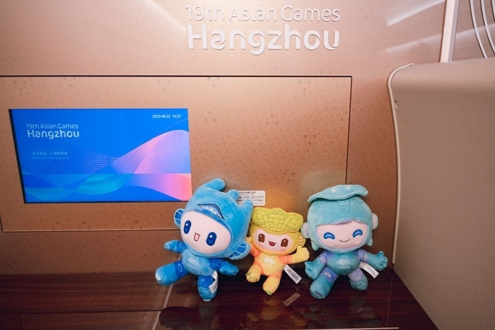 亞運(yùn)會(huì)吉祥物。上海鐵路局融媒體中心供圖