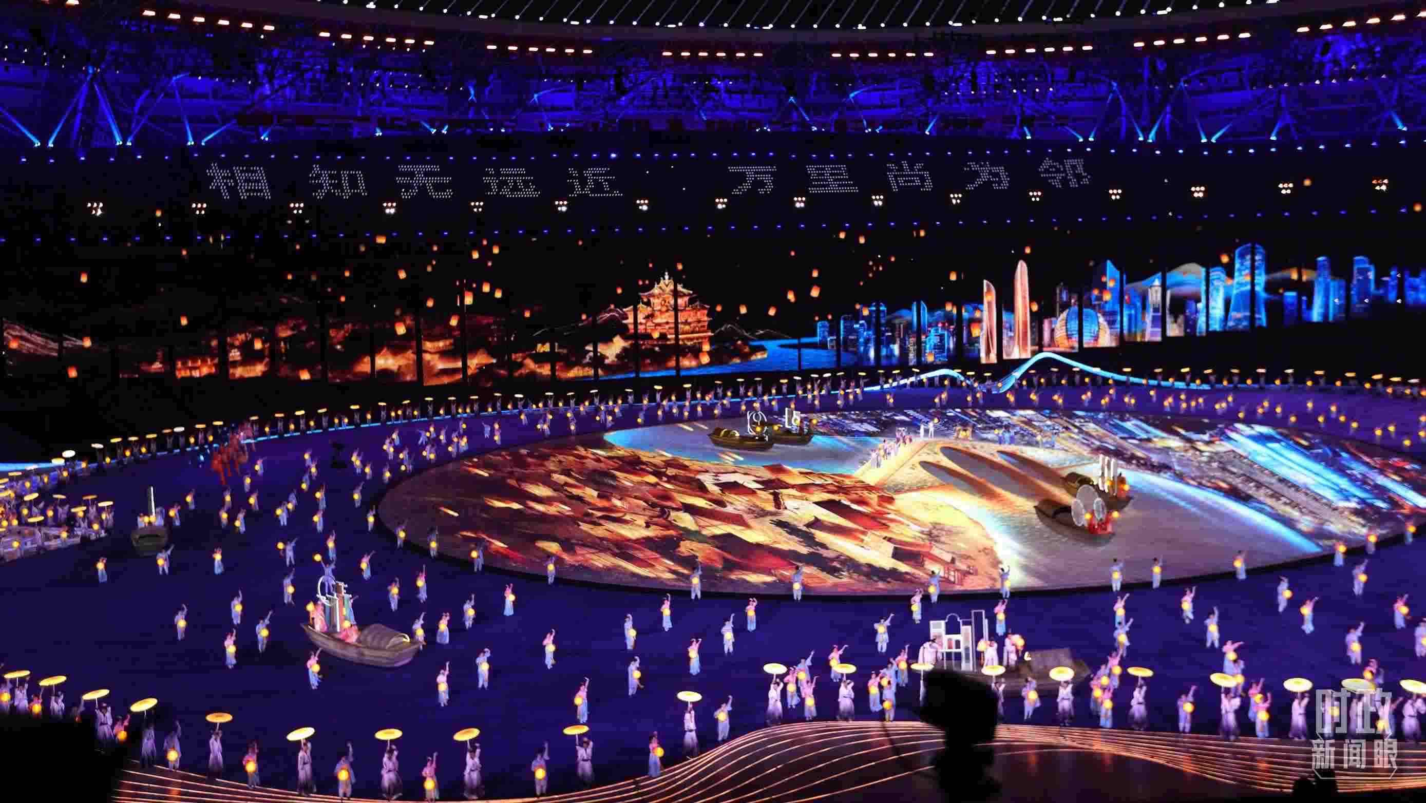 △杭州第19屆亞運(yùn)會開幕式。（總臺央視記者魏幫軍拍攝）