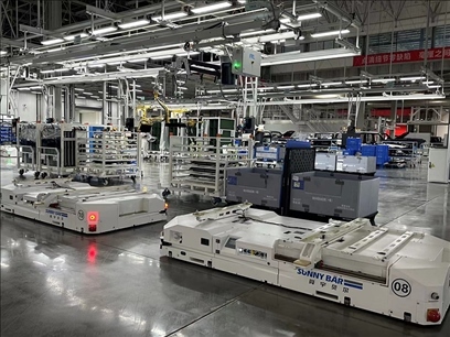 新能源汽車智能生產線。人民網(wǎng) 王紹紹攝