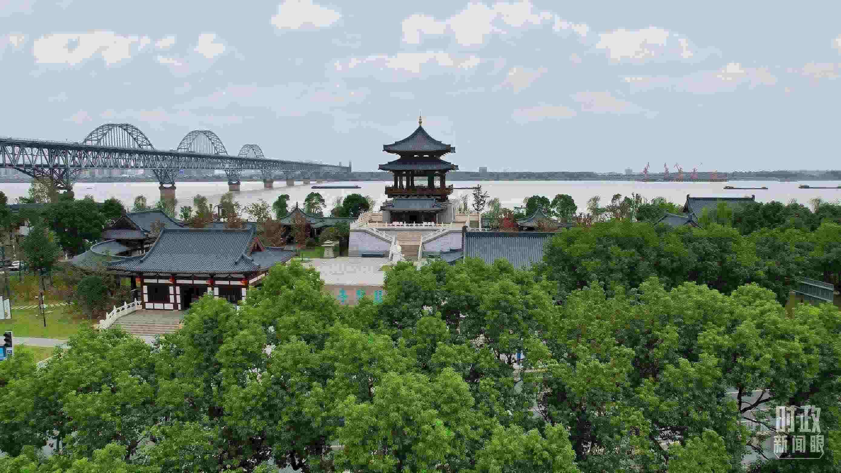 △長江國家文化公園九江城區(qū)段。（總臺記者劉陽拍攝）