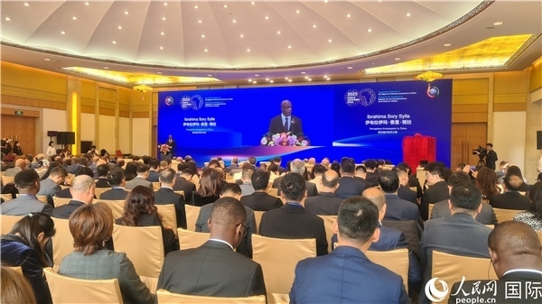 塞內(nèi)加爾駐華大使致辭。人民網(wǎng)記者 萬宇攝
