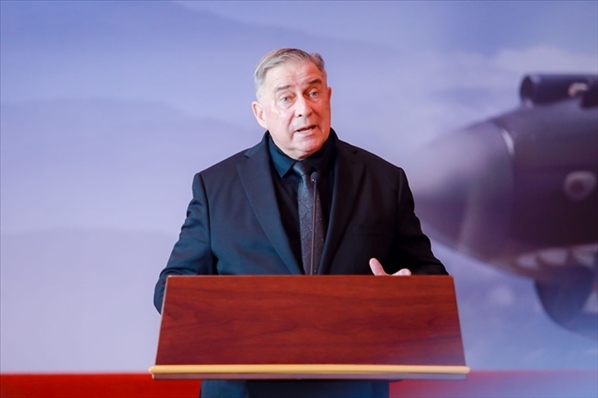 2023年10月30日，美中航空遺產基金會主席杰弗里·格林在中國人民抗日戰(zhàn)爭紀念館的活動中發(fā)表講話。中國人民對外友好協(xié)會供圖