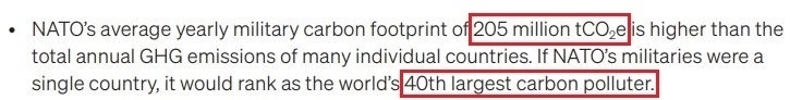 看看北約的“碳足跡”，就知道西方的氣候承諾有多扯