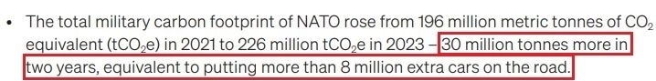 看看北約的“碳足跡”，就知道西方的氣候承諾有多扯