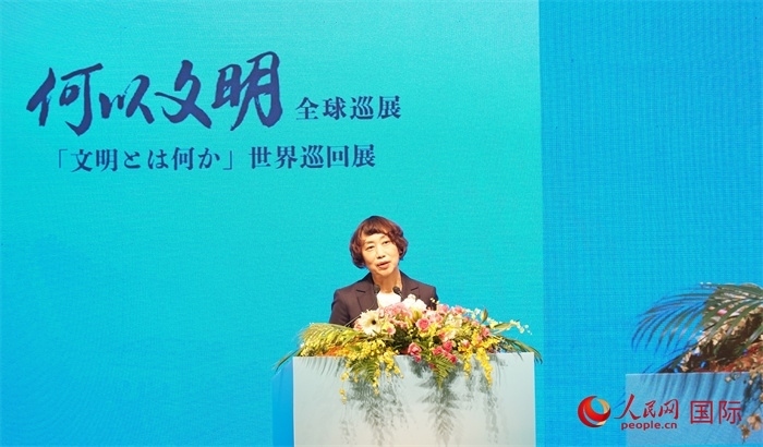 中央廣播電視總臺副臺長邢博致辭。人民網(wǎng) 蔣曉辰攝