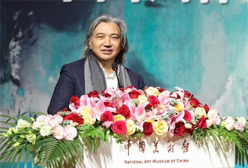 吳為山致辭。主辦方供圖