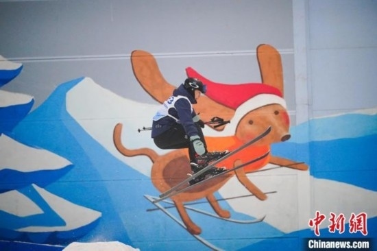 12月22日，云南省第一屆冬季運(yùn)動(dòng)會(huì)在昆明開幕。圖為選手在公開組男子自由式滑雪雪上技巧比賽中。中新社記者 劉冉陽 攝