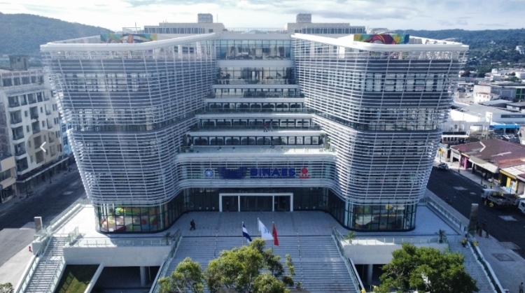 圖為中國援建薩爾瓦多國家圖書館實景。 圖片由中國援薩爾瓦多國家圖書館項目施工技術組提供