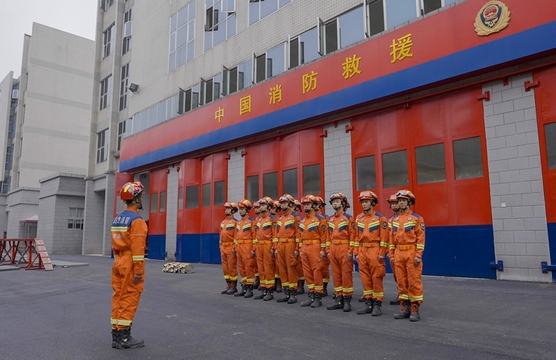 集結(jié)列隊(duì)。受訪者供圖