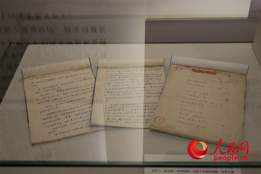 《青春萬歲》手稿。人民網(wǎng)記者 韋衍行攝