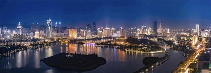 筼筜夜色。（圖源：人民日?qǐng)?bào)）