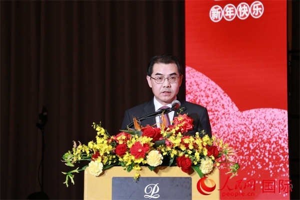 中國駐日本大使吳江浩致辭。人民網(wǎng) 許可攝