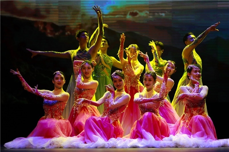 2024年“四海同春”慰?jī)S訪演團(tuán)亞太團(tuán)新西蘭惠靈頓演出現(xiàn)場(chǎng)。圖片由陸欣讌、孟韜、葉勇提供