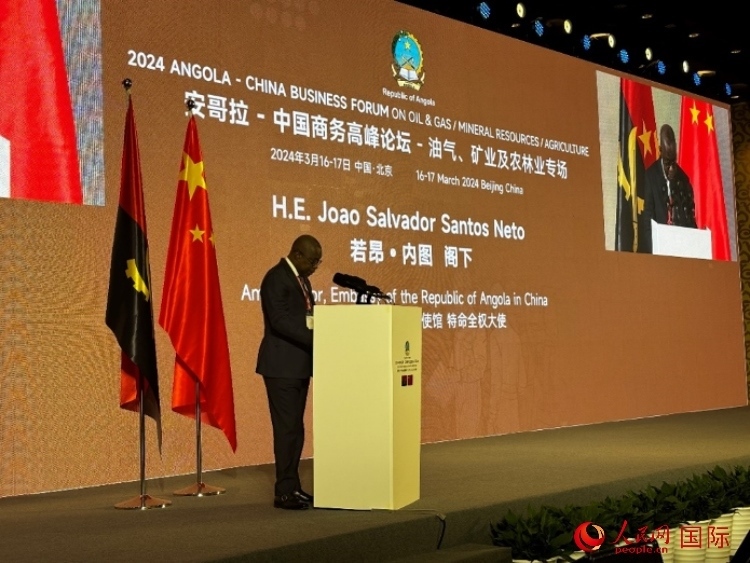 安哥拉駐華大使若昂·內圖。人民網記者 張榮攝