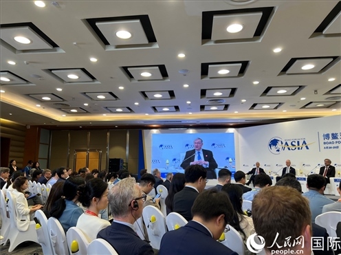 3月27日，博鰲亞洲論壇2024年年會“全球地緣政治展望”分論壇現(xiàn)場。人民網(wǎng) 艾里士攝