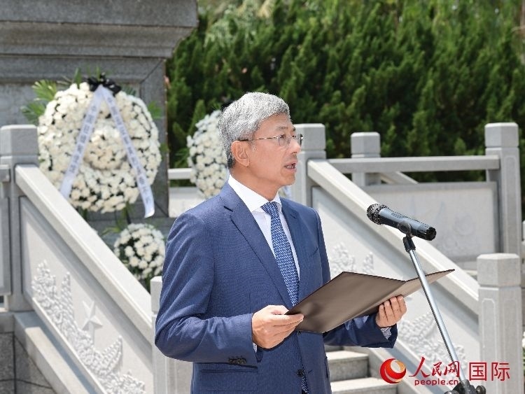 陳海大使發(fā)表致辭。人民網(wǎng)記者 謝佳君攝