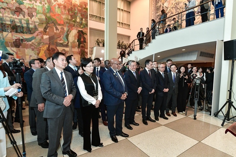 圖為“遇鑒漢字，和合共生”漢字展活動現(xiàn)場。（主辦方供圖）