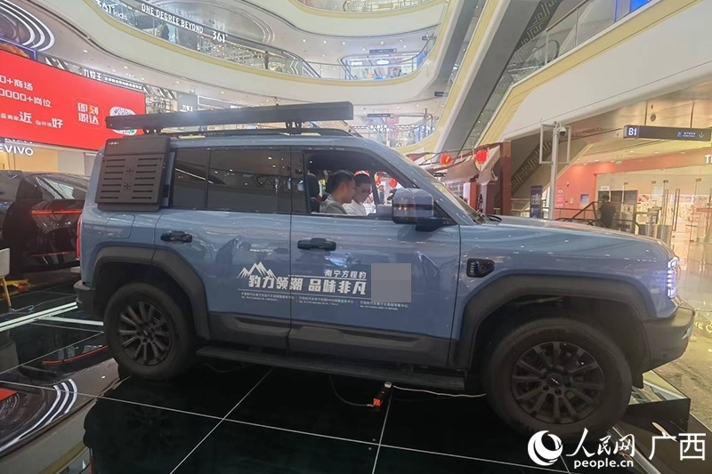 消費(fèi)者在商場(chǎng)選購汽車。人民網(wǎng)記者 陳燕攝