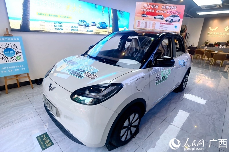五菱汽車推出置換補貼。人民網(wǎng)記者 陳燕攝