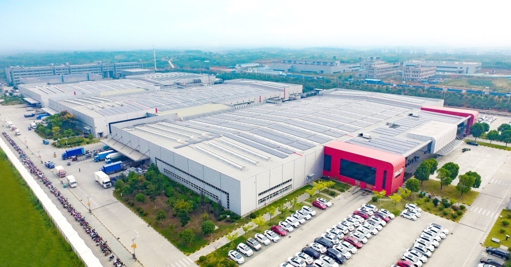 圖為德力西電氣蕪湖工廠（無人機照片）。（德力西集團供圖）