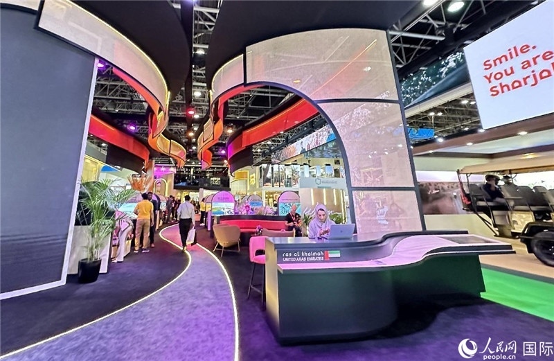 阿聯(lián)酋沙迦展臺(tái)。人民網(wǎng)記者管克江攝