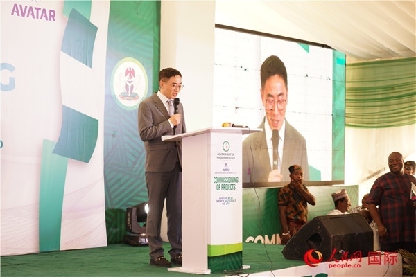 阿凡達(dá)新材料有限公司執(zhí)行董事朱興建致辭。人民網(wǎng)記者 姜宣攝