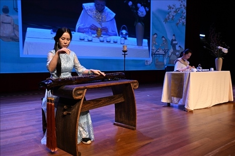 活動現(xiàn)場茶藝古琴表演。新加坡中國文化中心供圖