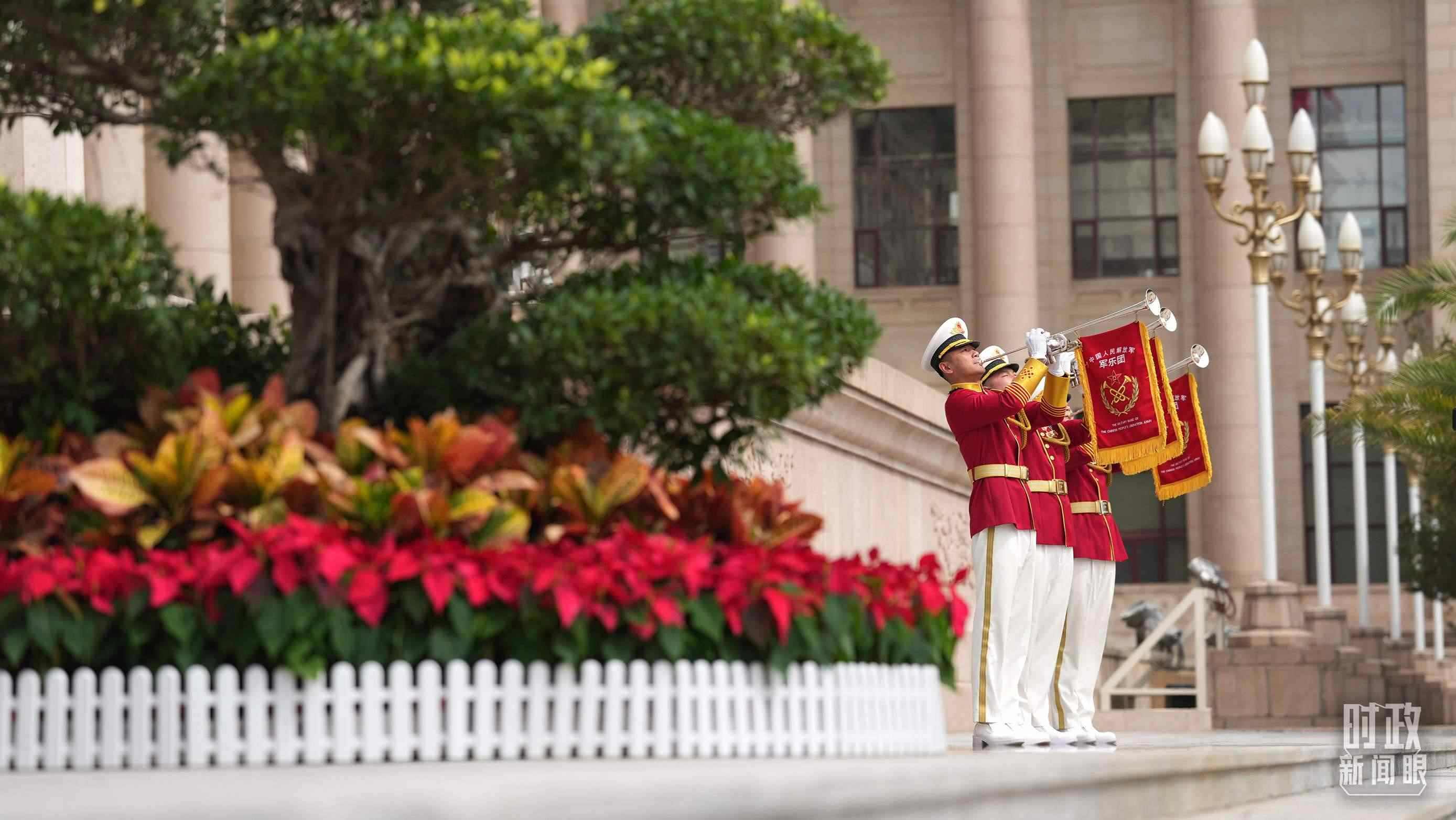 △歡迎儀式現(xiàn)場。（總臺國廣記者李晉拍攝）