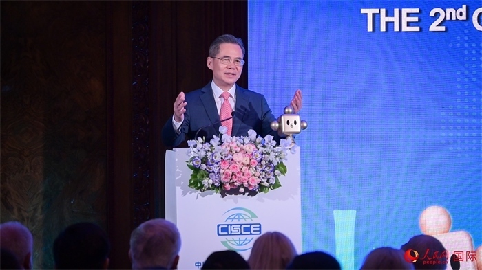 中國駐英國大使鄭澤光致辭。人民網(wǎng) 郭錦標(biāo)攝