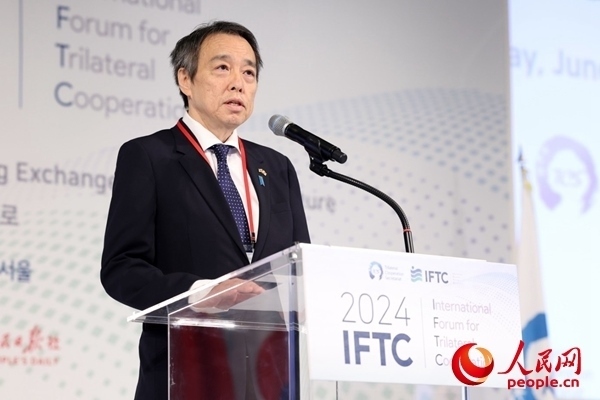 日本駐韓國大使水島光一致辭。主辦方供圖