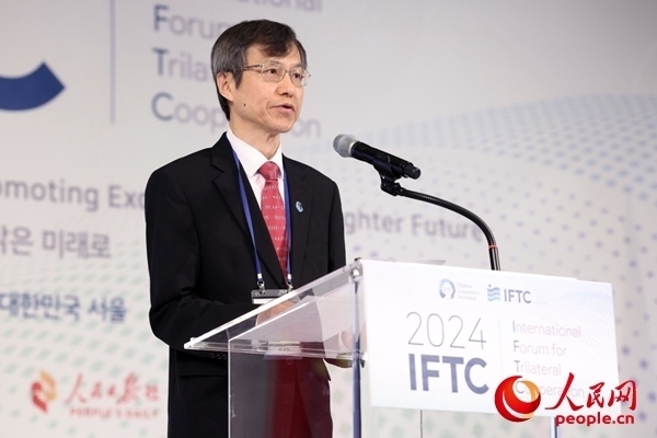 中日韓合作秘書處秘書長李熙燮致開幕辭。主辦方供圖