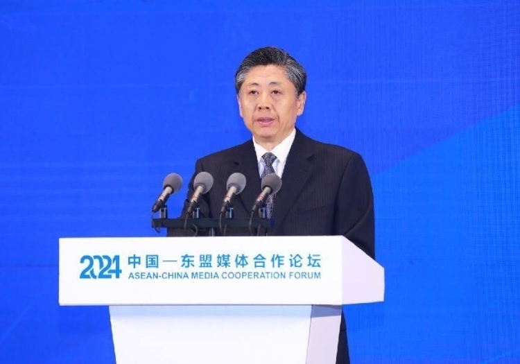 王藝華致辭。中國外文局供圖