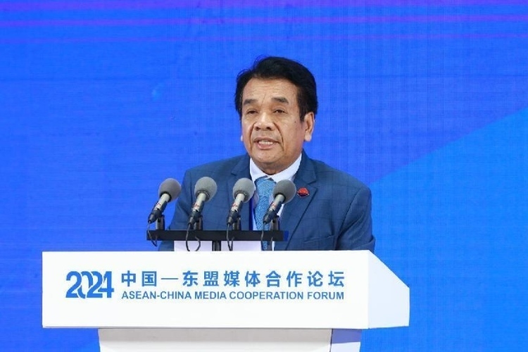 韓桑阿致辭。中國外文局供圖