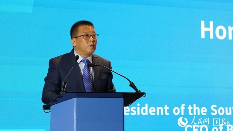 張朝陽會長致辭。人民網(wǎng) 劉暢攝