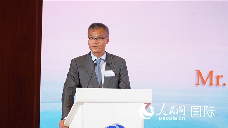 中國駐南非使館鄭冰開公使發(fā)言。 人民網(wǎng) 張茜 攝