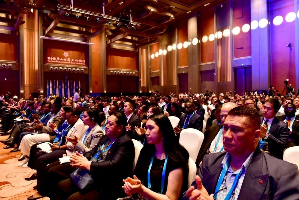 與會嘉賓出席第十屆尼山世界文明論壇。新華社記者 郭緒雷 攝
