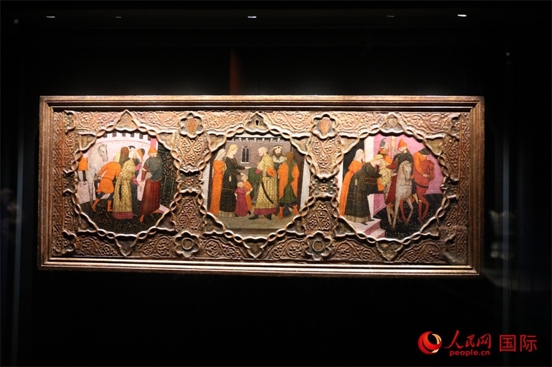 展覽“傳奇之旅：馬可·波羅與絲綢之路上的世界”展品。人民網(wǎng) 殷韜攝
