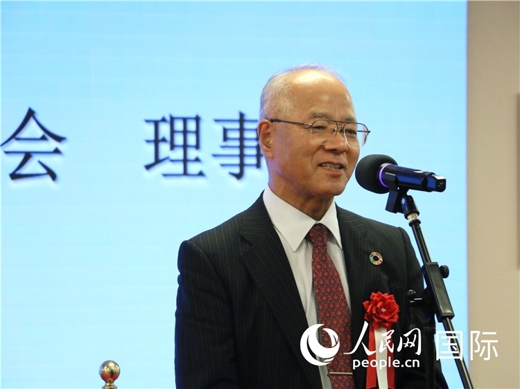 日中協(xié)會(huì)理事長(zhǎng)瀨野清水致辭。人民網(wǎng) 許可攝