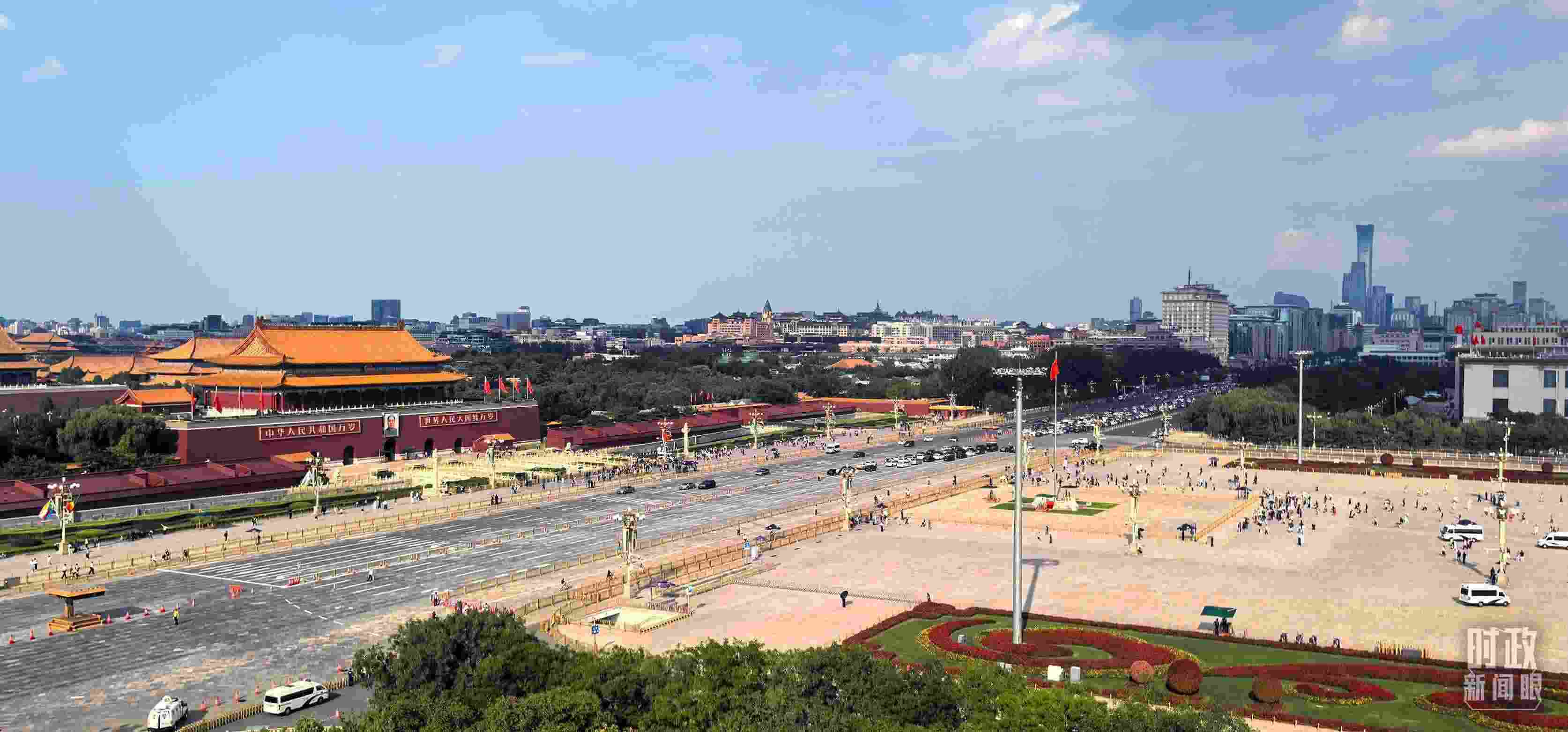 9月6日的天安門廣場(chǎng)。（總臺(tái)央視記者王子杭拍攝）